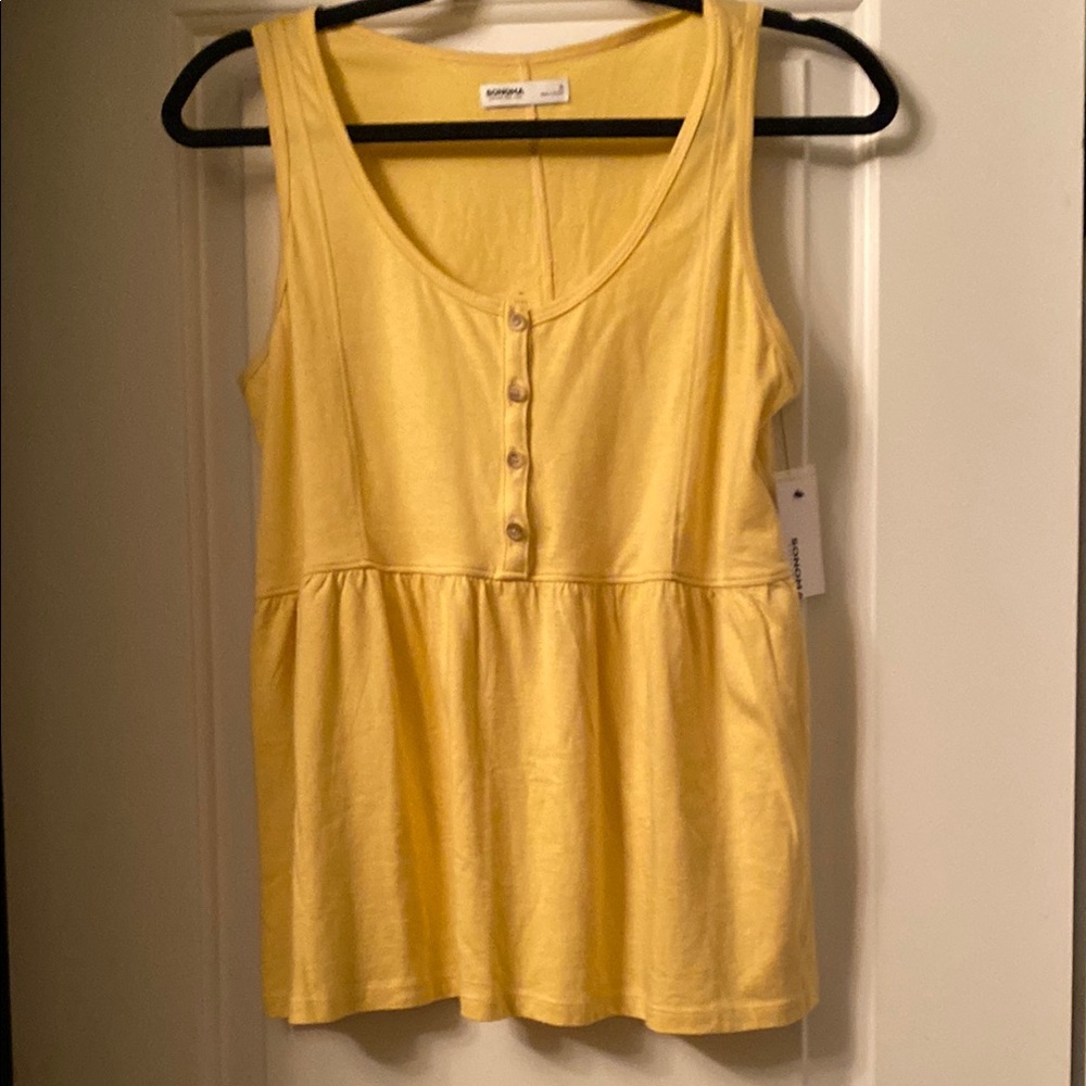 Sonoma Yellow Sleeveless Top